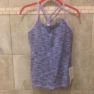 NWT Lululemon purple heathered athletic top
